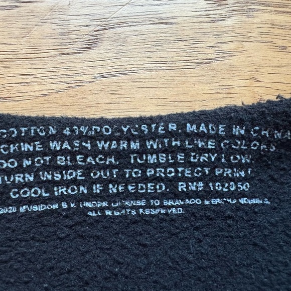 ROLLING STONES Lips Cropped Womens Sweatshirt Large Cut Away Crewneck Black - Picture 5 of 6